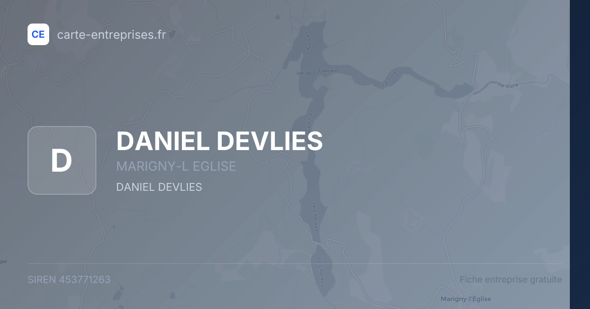DANIEL DEVLIES — 453771263 — fiche entreprise