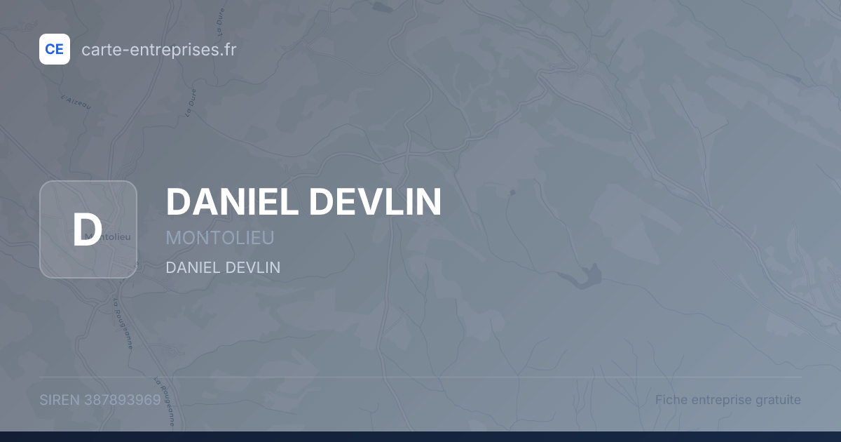 DANIEL DEVLIN — 387893969 — fiche entreprise
