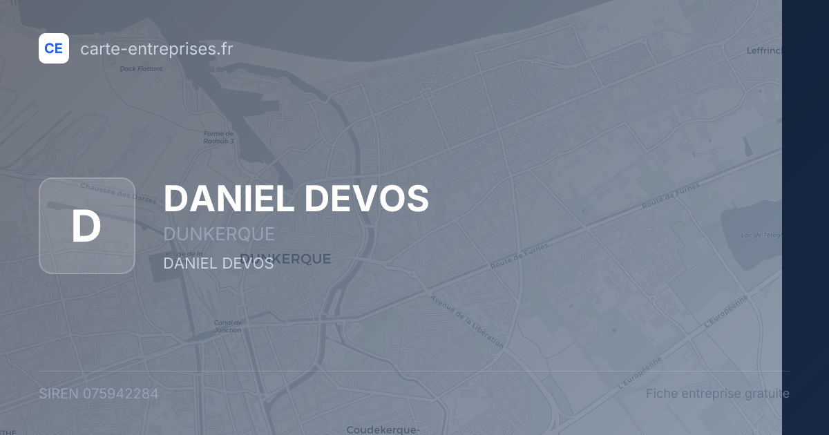 DANIEL DEVOS — 075942284 — fiche entreprise