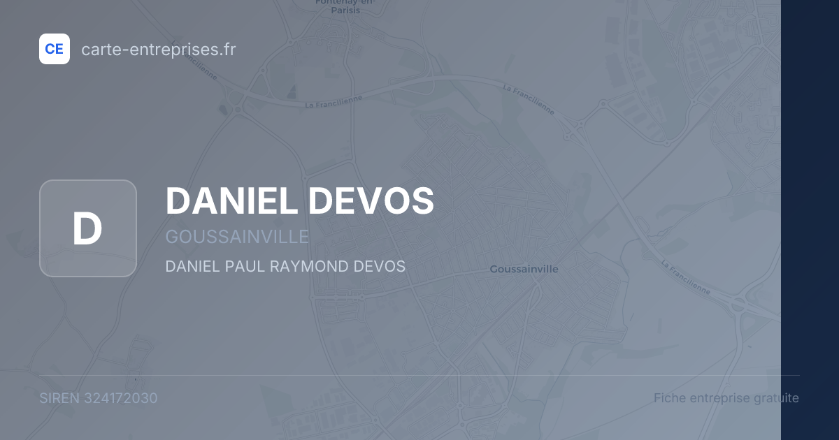 DANIEL DEVOS — 324172030 — fiche entreprise