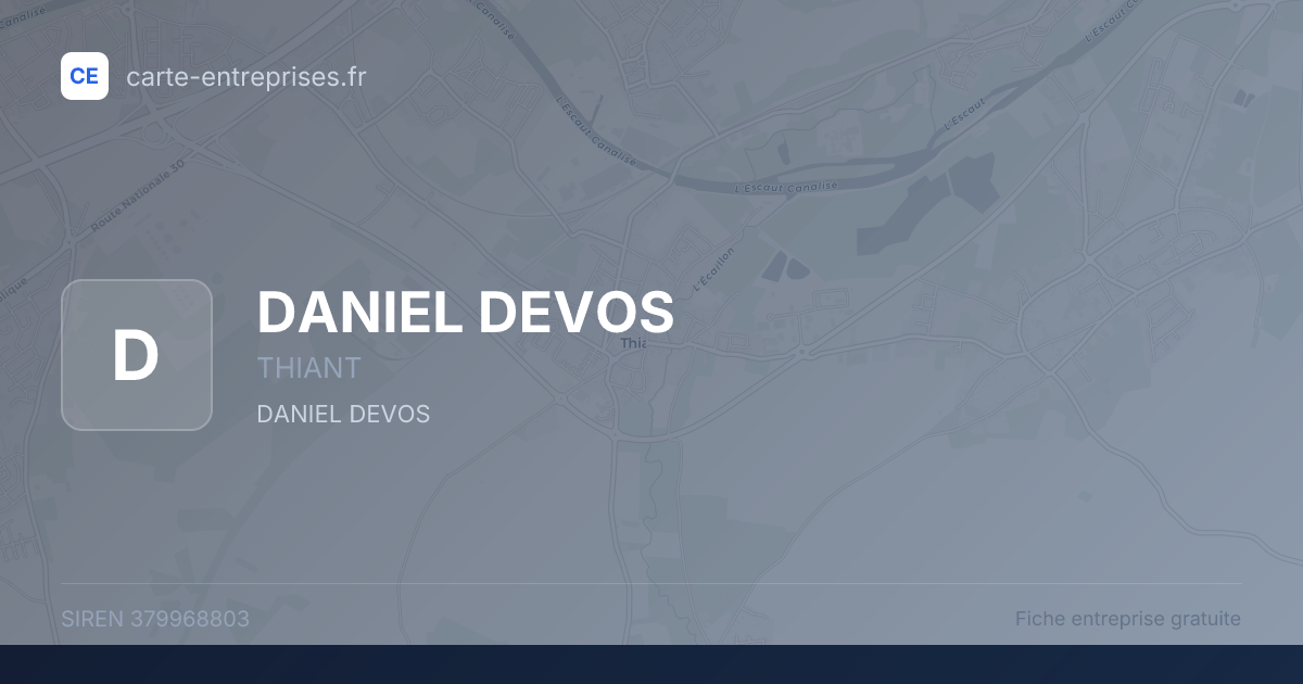 DANIEL DEVOS — 379968803 — fiche entreprise