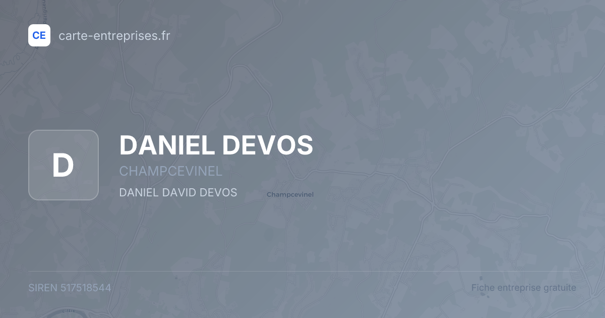 DANIEL DEVOS — 517518544 — fiche entreprise