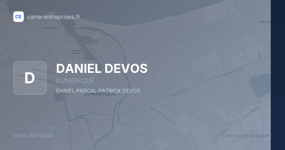 DANIEL DEVOS — 752712588 — fiche entreprise