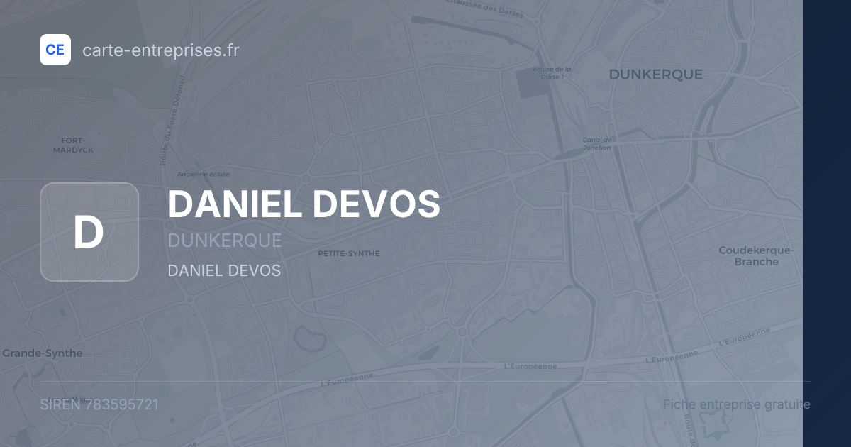 DANIEL DEVOS — 783595721 — fiche entreprise