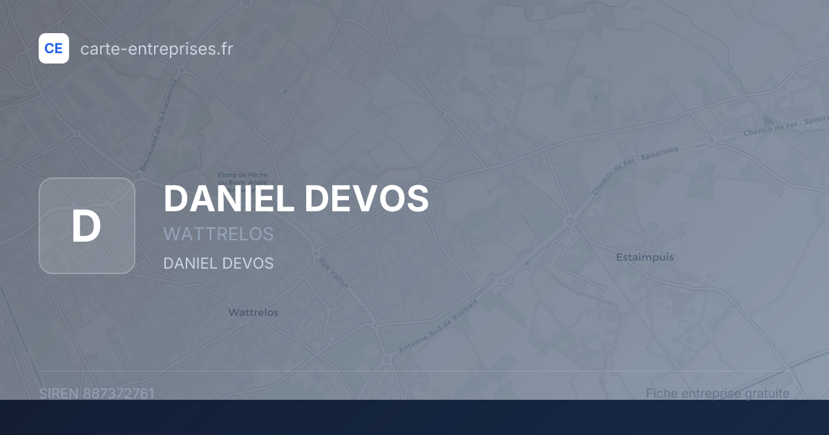 DANIEL DEVOS — 887372761 — fiche entreprise