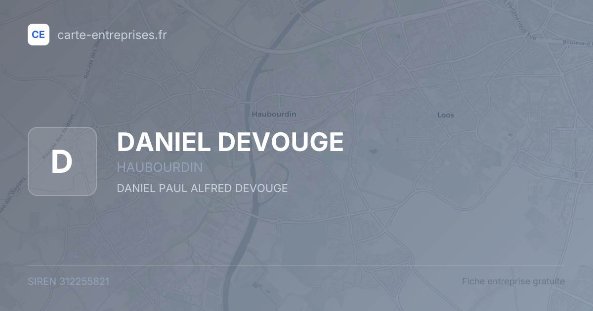 DANIEL DEVOUGE — 312255821 — fiche entreprise
