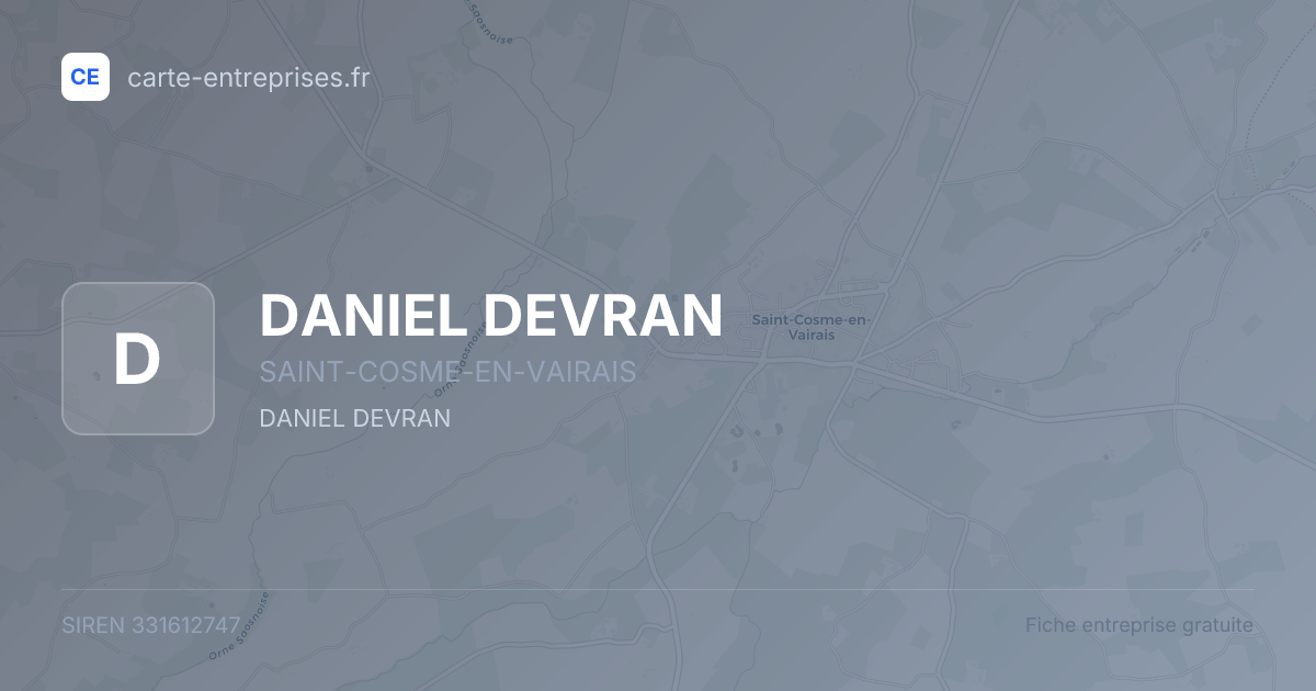 DANIEL DEVRAN — 331612747 — fiche entreprise