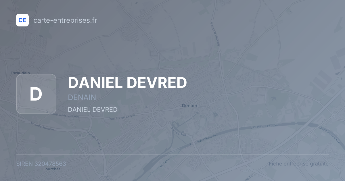 DANIEL DEVRED — 320478563 — fiche entreprise