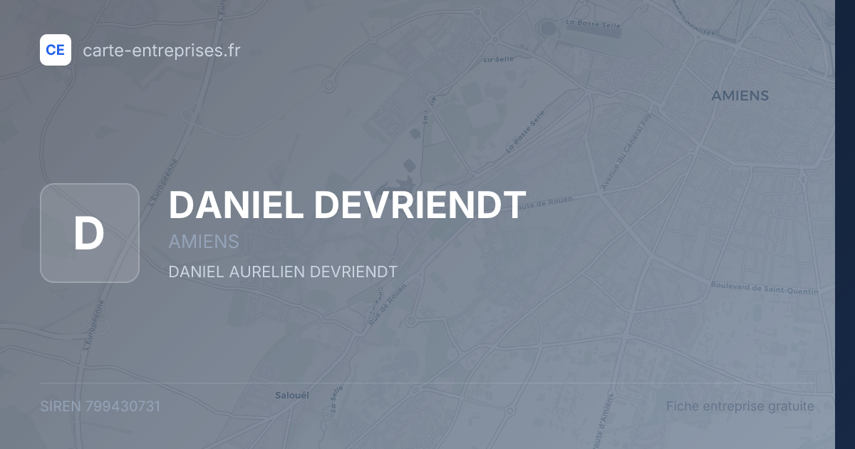 DANIEL DEVRIENDT — 799430731 — fiche entreprise