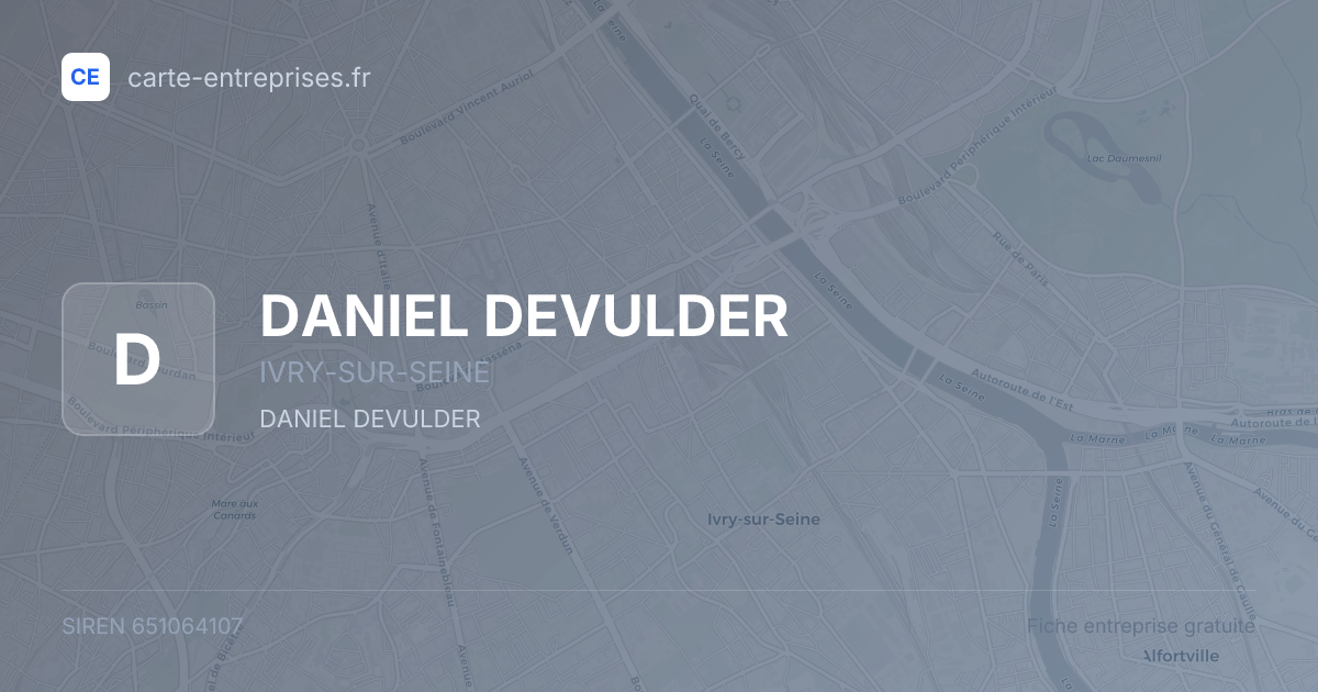 DANIEL DEVULDER — 651064107 — fiche entreprise