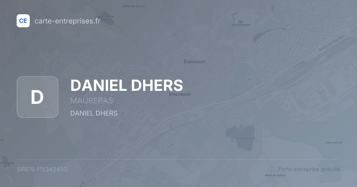 DANIEL DHERS — 415342450 — fiche entreprise