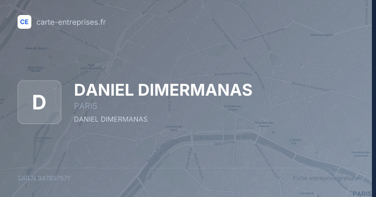 DANIEL DIMERMANAS — 347897571 — fiche entreprise