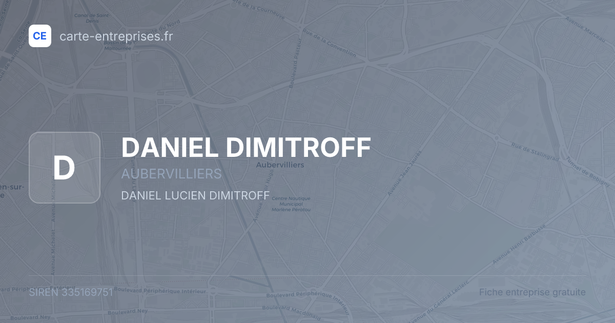 DANIEL DIMITROFF — 335169751 — fiche entreprise
