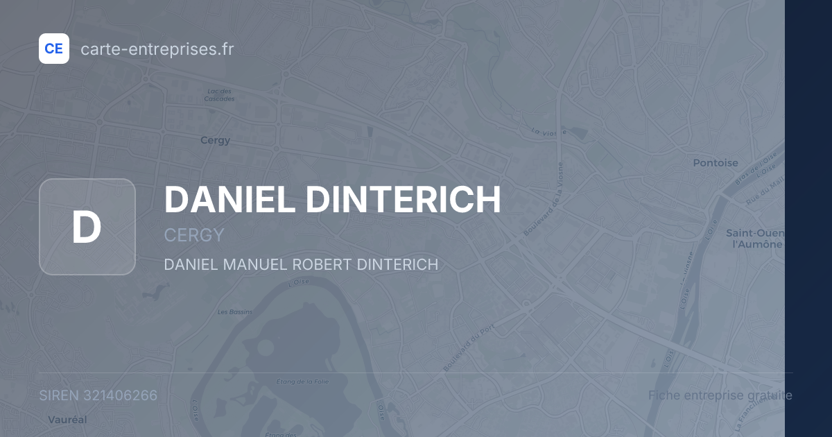 DANIEL DINTERICH — 321406266 — fiche entreprise