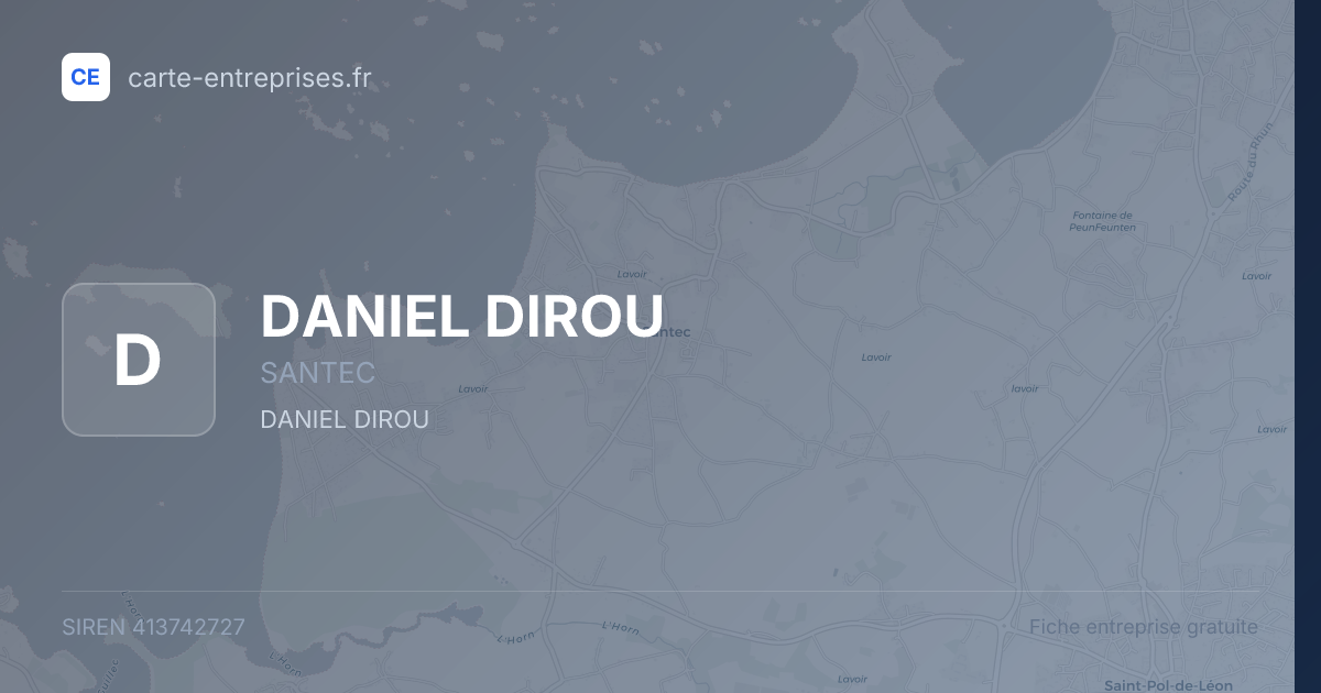 DANIEL DIROU — 413742727 — fiche entreprise