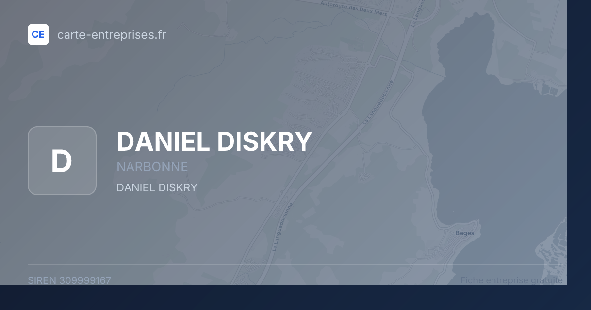 DANIEL DISKRY — 309999167 — fiche entreprise