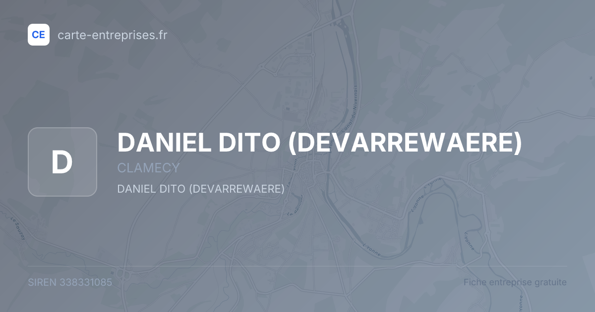 DANIEL DITO (DEVARREWAERE) — 338331085 — fiche entreprise