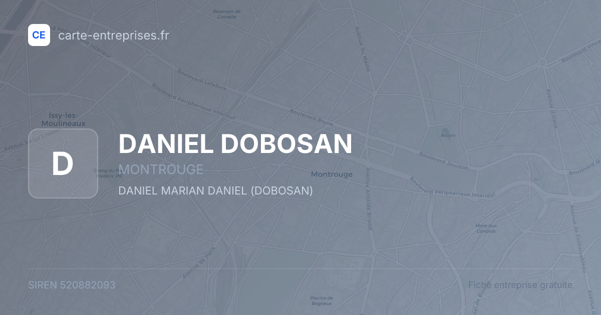 DANIEL DOBOSAN — 520882093 — fiche entreprise