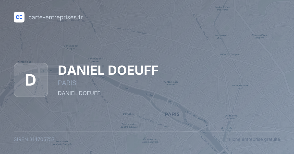 DANIEL DOEUFF — 314705757 — fiche entreprise