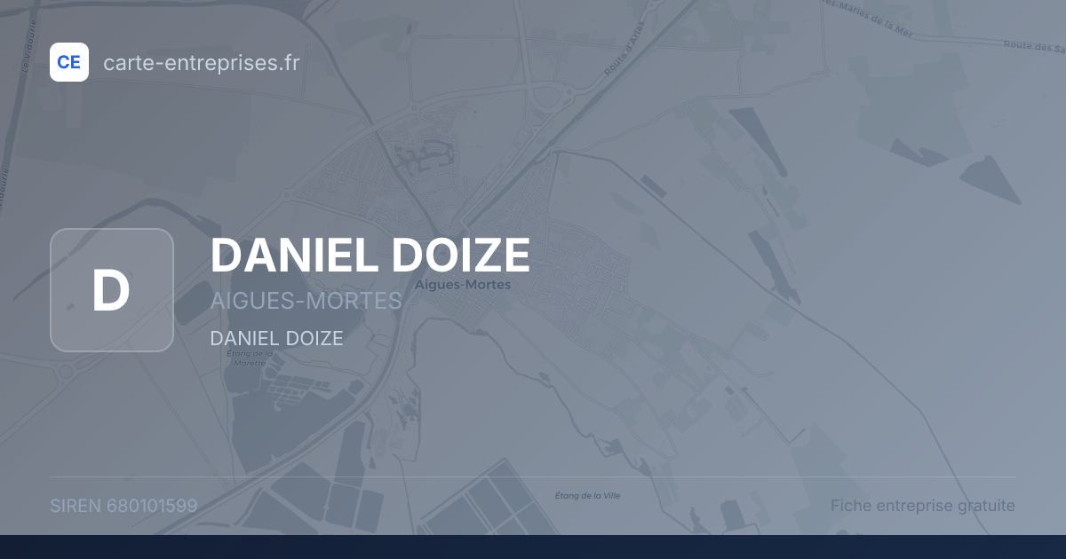 DANIEL DOIZE — 680101599 — fiche entreprise