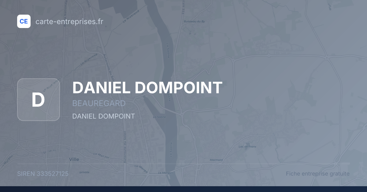 DANIEL DOMPOINT — 333527125 — fiche entreprise