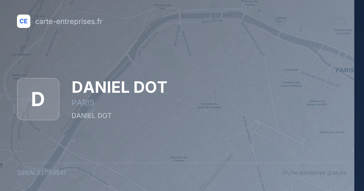 DANIEL DOT — 331159541 — fiche entreprise