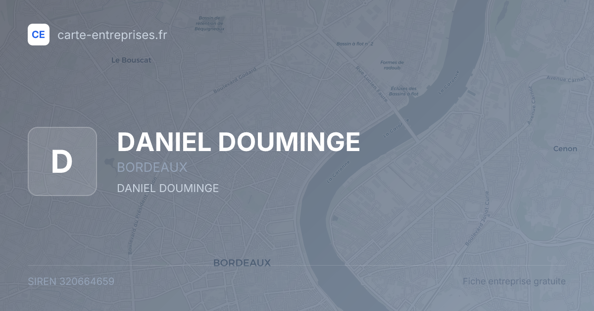 DANIEL DOUMINGE — 320664659 — fiche entreprise