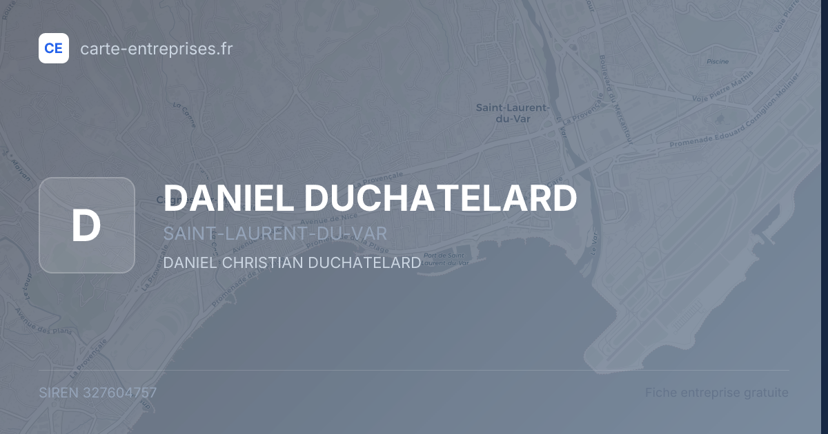 DANIEL DUCHATELARD — 327604757 — fiche entreprise