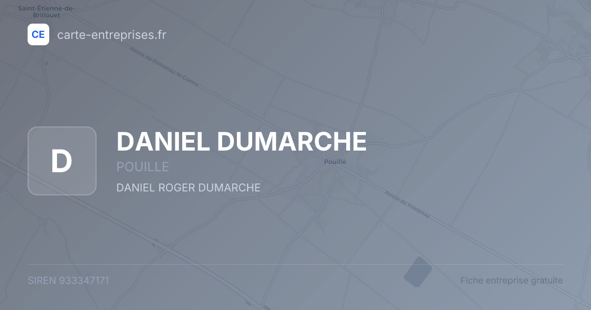 DANIEL DUMARCHE — 933347171 — fiche entreprise