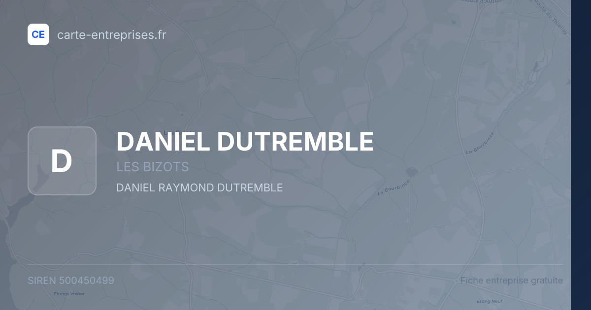 DANIEL DUTREMBLE — 500450499 — fiche entreprise