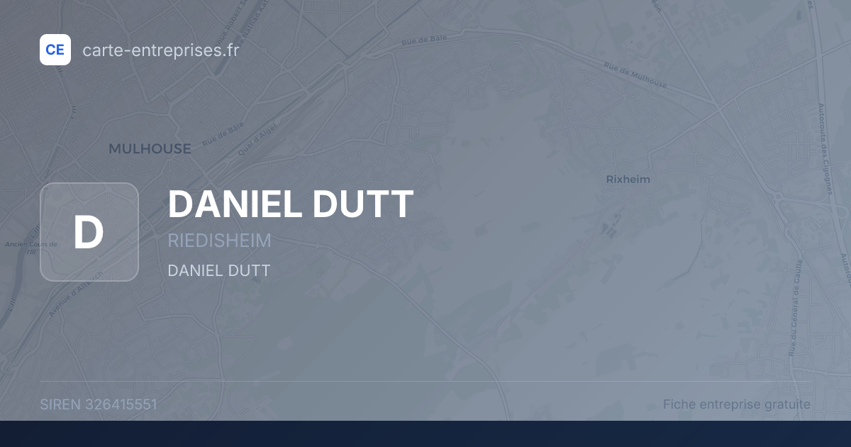 DANIEL DUTT — 326415551 — fiche entreprise