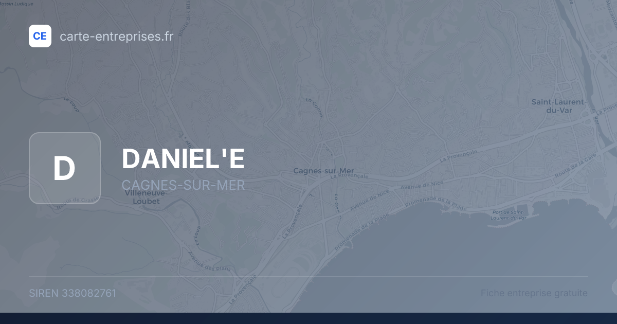 DANIEL'E — 338082761 — fiche entreprise