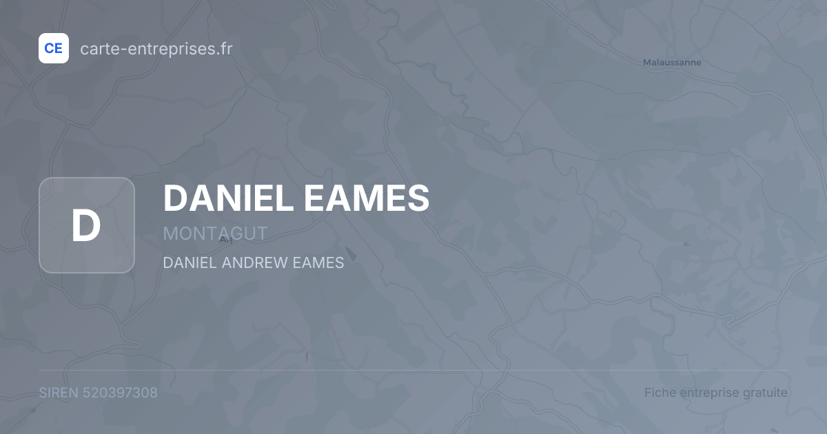 DANIEL EAMES — 520397308 — fiche entreprise