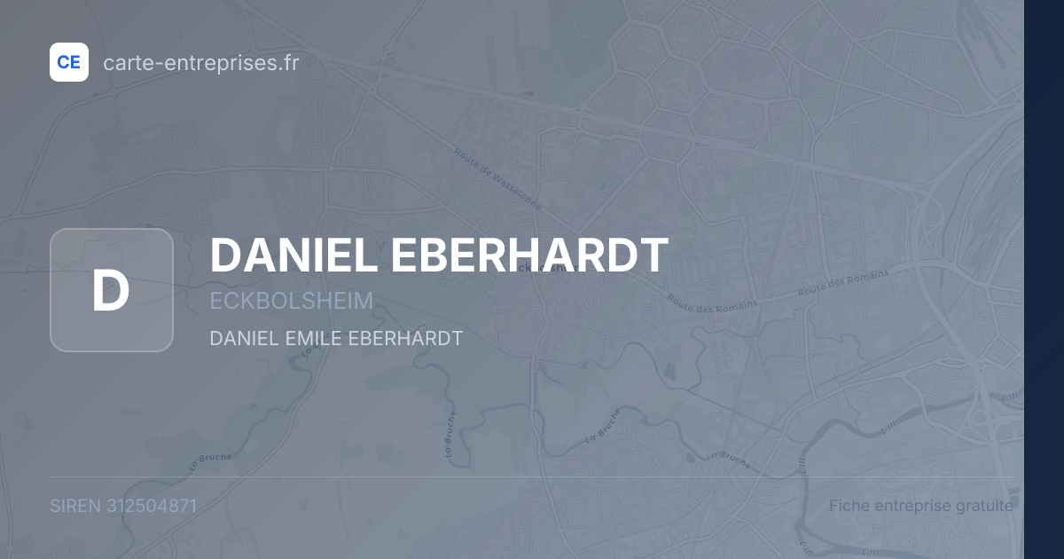 DANIEL EBERHARDT — 312504871 — fiche entreprise