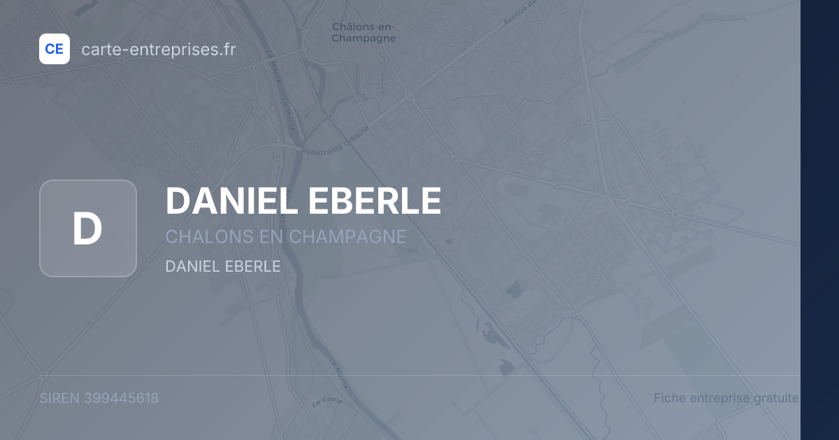 DANIEL EBERLE — 399445618 — fiche entreprise