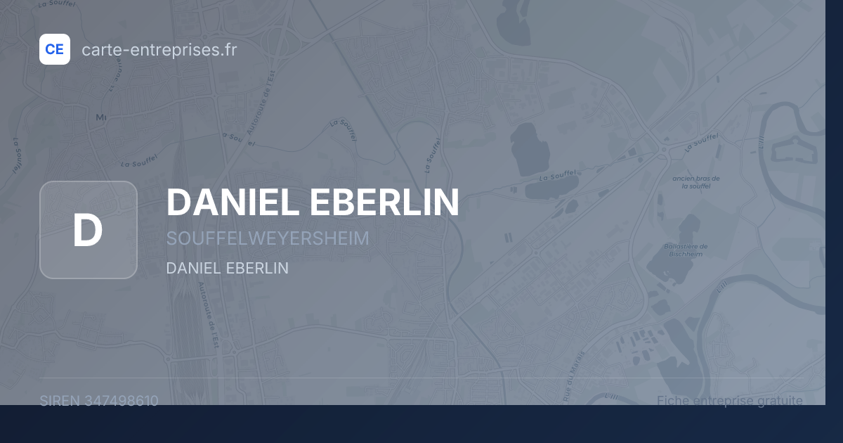 DANIEL EBERLIN — 347498610 — fiche entreprise