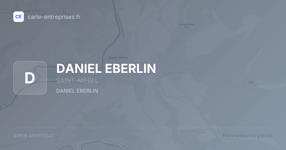 DANIEL EBERLIN — 485610547 — fiche entreprise