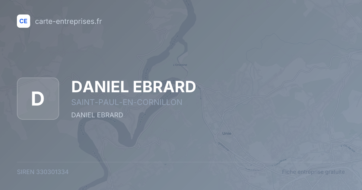 DANIEL EBRARD — 330301334 — fiche entreprise