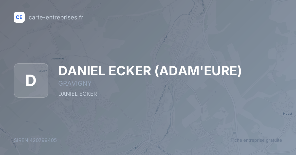 DANIEL ECKER (ADAM'EURE) — 420799405 — fiche entreprise