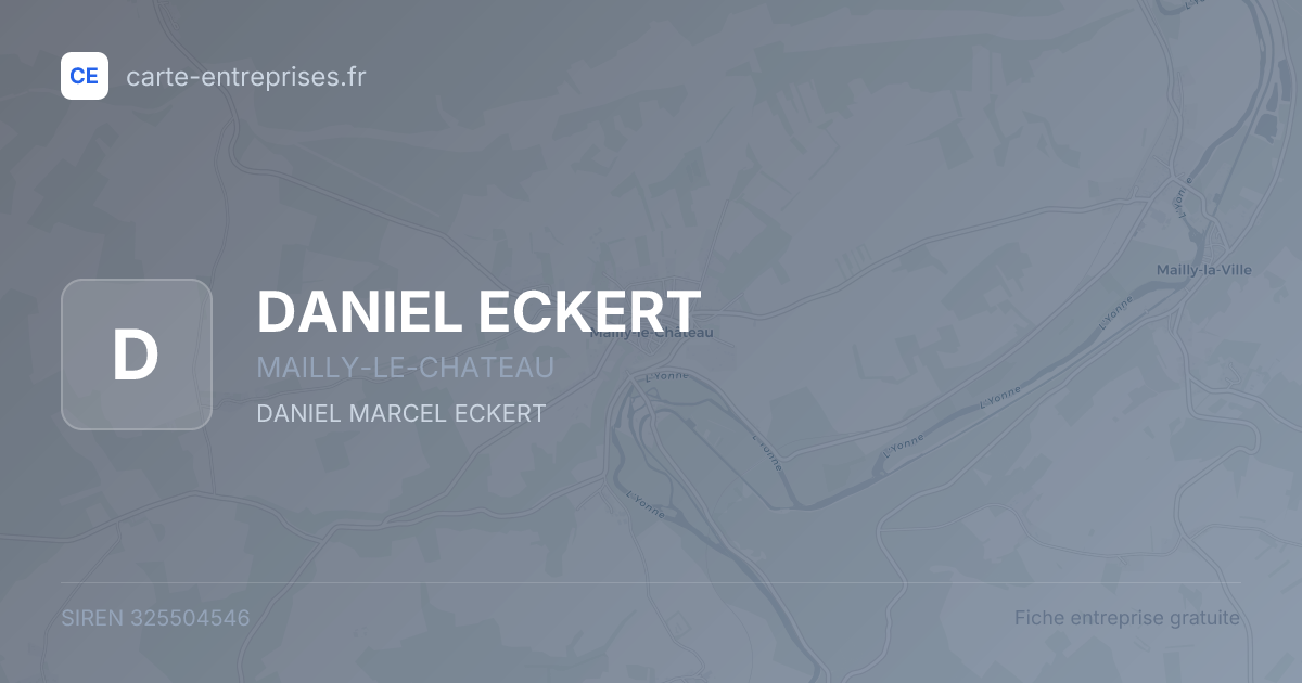DANIEL ECKERT — 325504546 — fiche entreprise