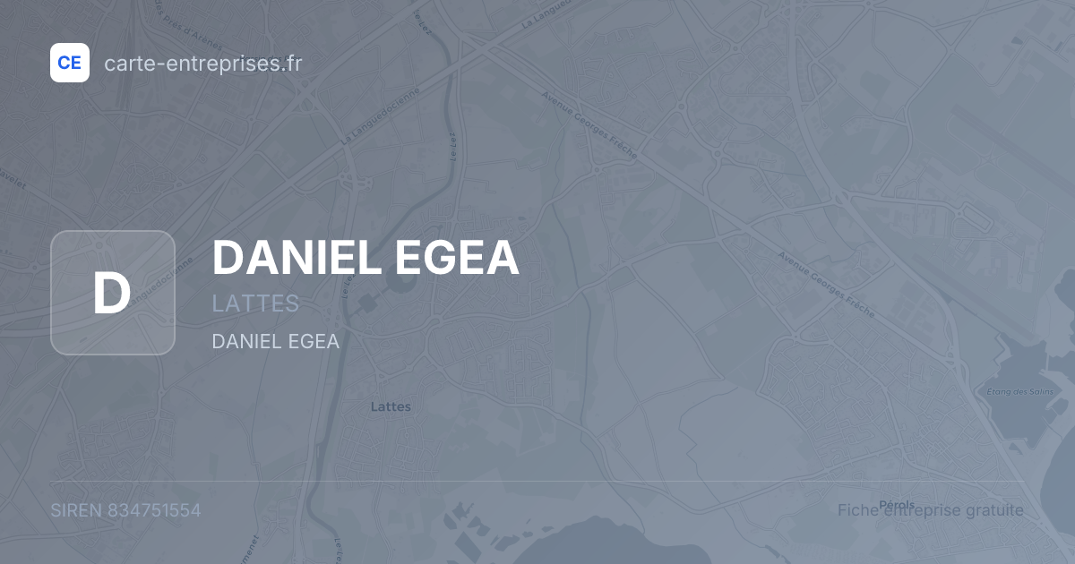 DANIEL EGEA — 834751554 — fiche entreprise