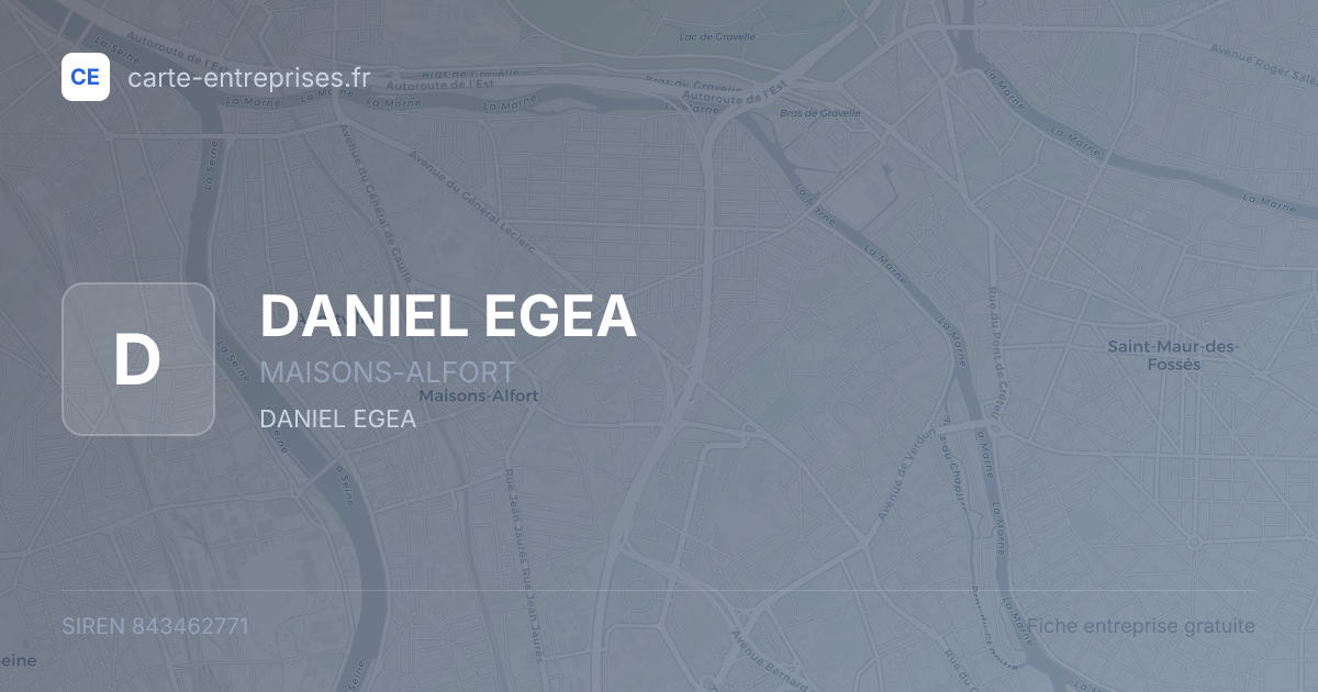 DANIEL EGEA — 843462771 — fiche entreprise
