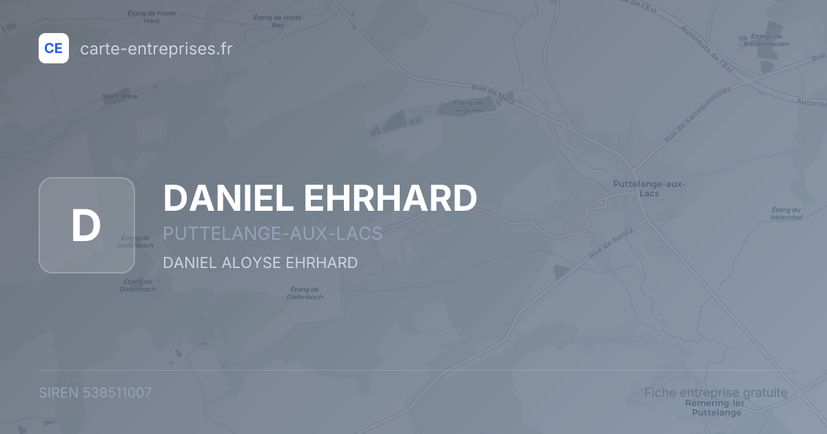 DANIEL EHRHARD — 538511007 — fiche entreprise