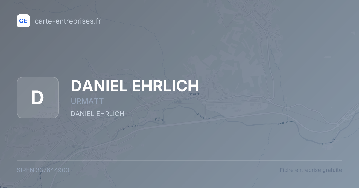 DANIEL EHRLICH — 337644900 — fiche entreprise