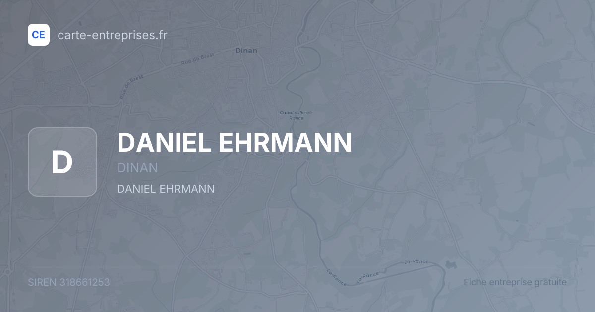 DANIEL EHRMANN — 318661253 — fiche entreprise