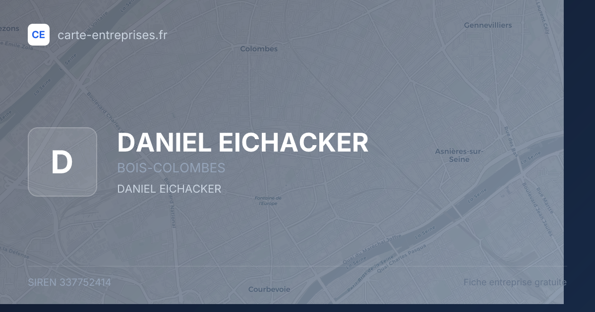 DANIEL EICHACKER — 337752414 — fiche entreprise