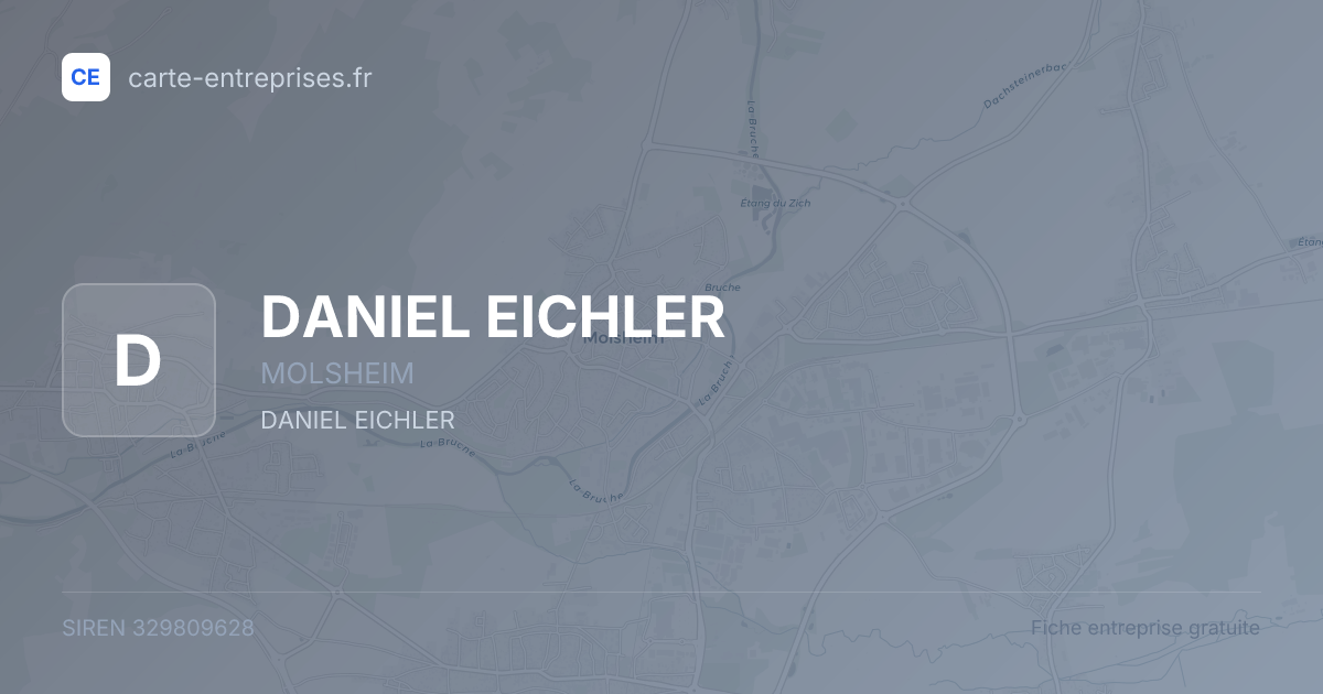 DANIEL EICHLER — 329809628 — fiche entreprise