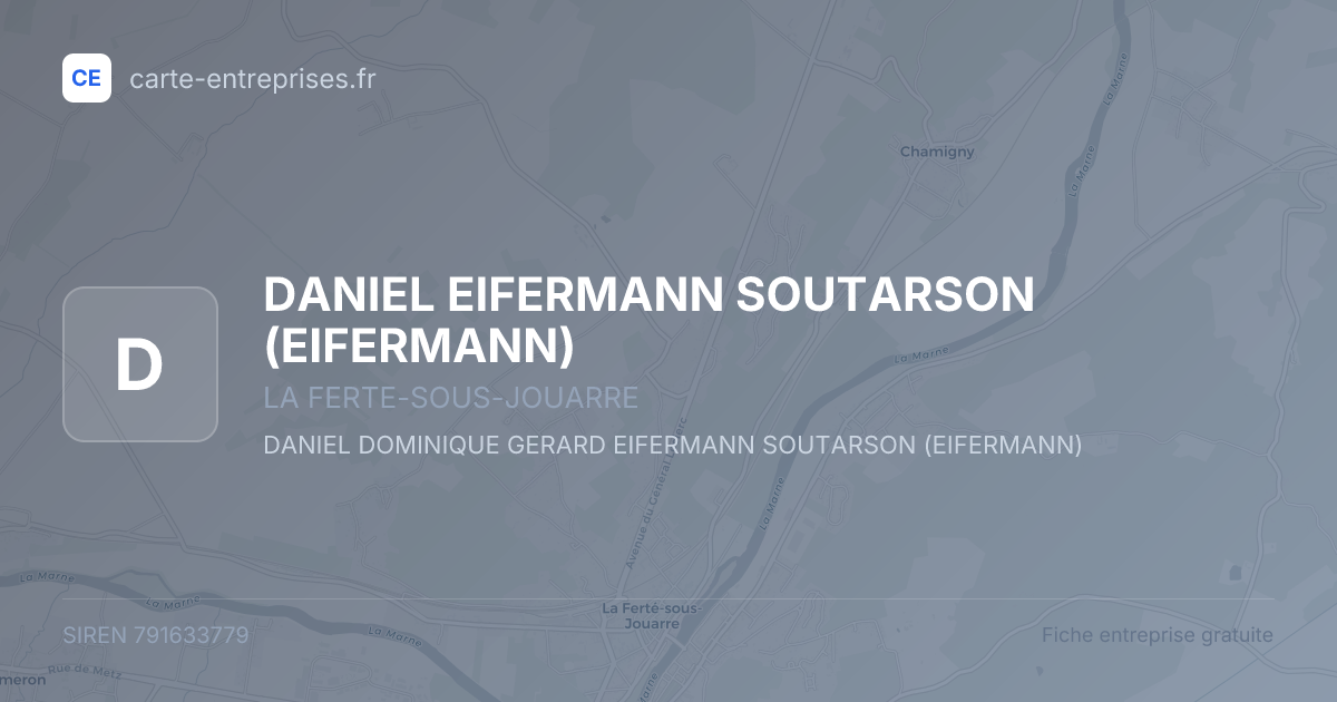 DANIEL EIFERMANN SOUTARSON (EIFERMANN) — 791633779 — fiche entreprise
