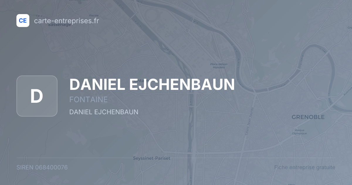 DANIEL EJCHENBAUN — 068400076 — fiche entreprise
