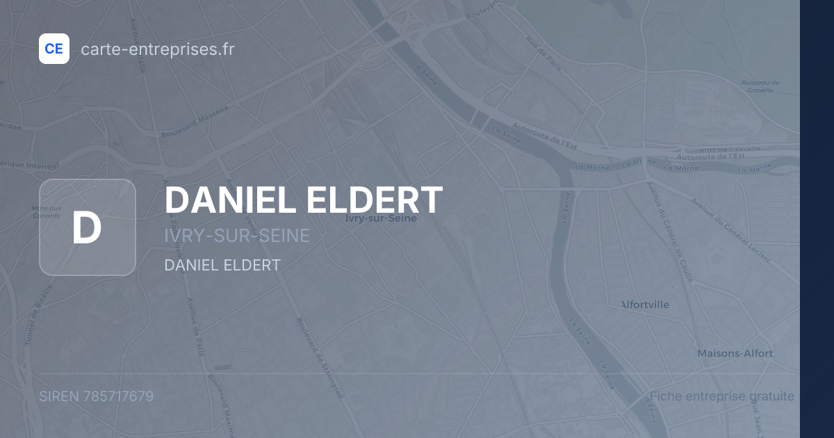 DANIEL ELDERT — 785717679 — fiche entreprise
